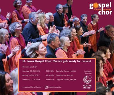 Plakat für die Finnland-Tournee